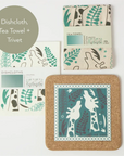 Giraffes | Cork and Tile Trivet, Tea Towel and Dishcloths