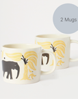 Set of Two Mugs | Elephants & Bananas