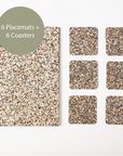 Beach Clean Rectangle Placemats and Coasters - Table S/6