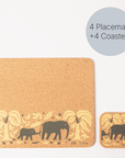 Set of 4 Placemats and matching Coasters | Giraffes