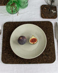 Smoked Cork Placemats | Rectangle Set of 4