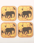 Cork Coasters | Elephant & Bananas S/4