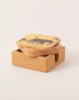 Cork Coasters | Elephant & Bananas S/4