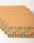 Set of 4 Placemats and matching Coasters | Elephant & Bananas