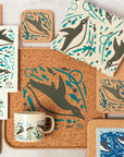 Set of 4 Placemats and matching Coasters | Swimming Penguins