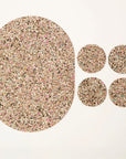 Beach Clean Oval Placemats & Coaster Bundle | Table S/4