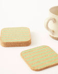 Cork Coasters | Candy Stripes - Mixed set of 6