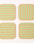 Cork Coasters | Candy Stripes - Green S/4