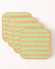 Cork Coasters | Candy Stripes - Green S/4