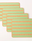 Cork Placemats | Candy Stripes - Green