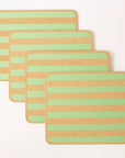 Cork Placemats | Candy Stripes - Green S/4