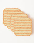 Cork Coasters | Candy Stripes - Olive S/4