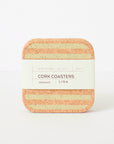 Cork Coasters | Candy Stripes - Olive S/4