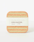 Cork Coasters | Candy Stripes - Olive Set of 4