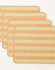Cork Placemats | Candy Stripes - Olive
