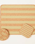 Cork Coasters | Candy Stripes - Olive