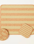 Cork Coasters | Candy Stripes - Olive S/4