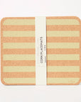 Cork Placemats | Candy Stripes - Olive Set of 4