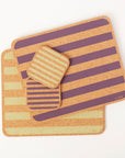 Cork Placemats | Candy Stripes - Olive S/4