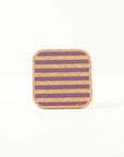 Cork Coasters | Candy Stripes - Purple S/4