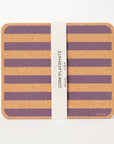 Cork Placemats | Candy Stripes - Purple S/4