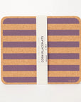 Cork Placemats | Candy Stripes - Purple S/4