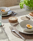 Dash Recycled Rubber & Cork Placemats | Round S/8 + 8 FREE coasters