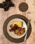 Dash Recycled Rubber & Cork Placemats and Coasters | Round S/8