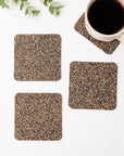 Dash Recycled Rubber & Cork Coasters | Square Set of 4