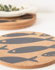Cork Placemats | Fish Grey