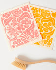Tea Towel and matching Dishcloths | Flora
