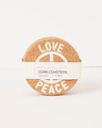 Cork Coasters | Love & Peace