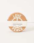 Cork Coasters | Love & Peace