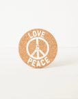 Cork Coasters | Love & Peace
