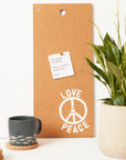Cork Memo Board - Love & Peace