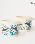 Set of Two Mugs | Swimming Penguins