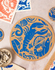 Cork & Tile Trivet - Seafood Platter
