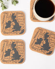 Cork Coasters | Shipping Forecast | Set of 4