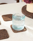 Smoked Cork Coasters | Square Set of 4