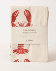 Tea Towel and matching Dishcloths | Mackerel & Lobster