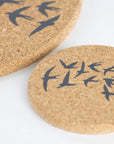 Eco friendly cork coasters. Swallow Design