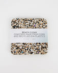 Recycled Beach Clean Square Coasters. set of 4 in wrap