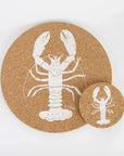 Eco friendly cork placemats + coasters. Lobster design