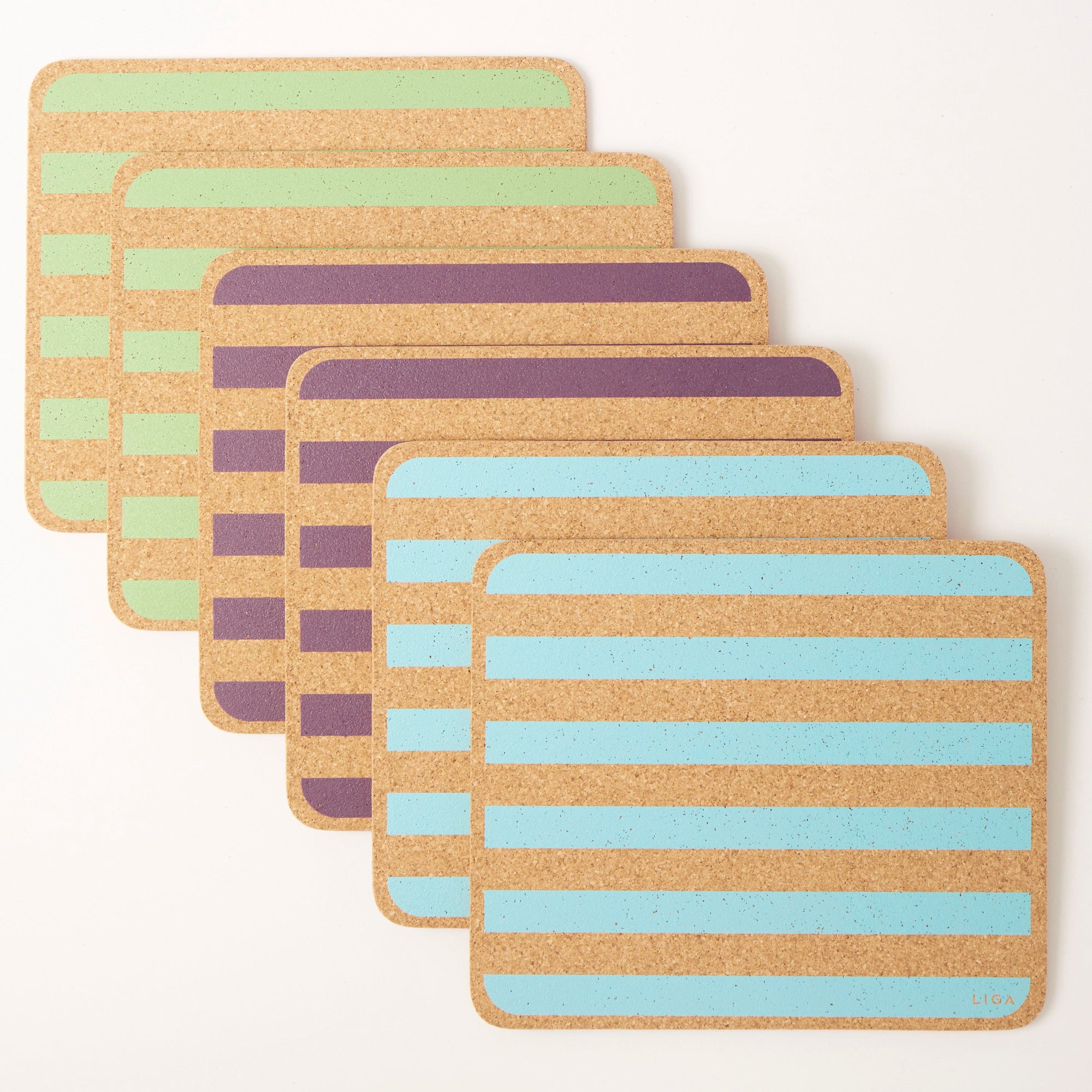 Printed Cork Placemats + Coaster sets