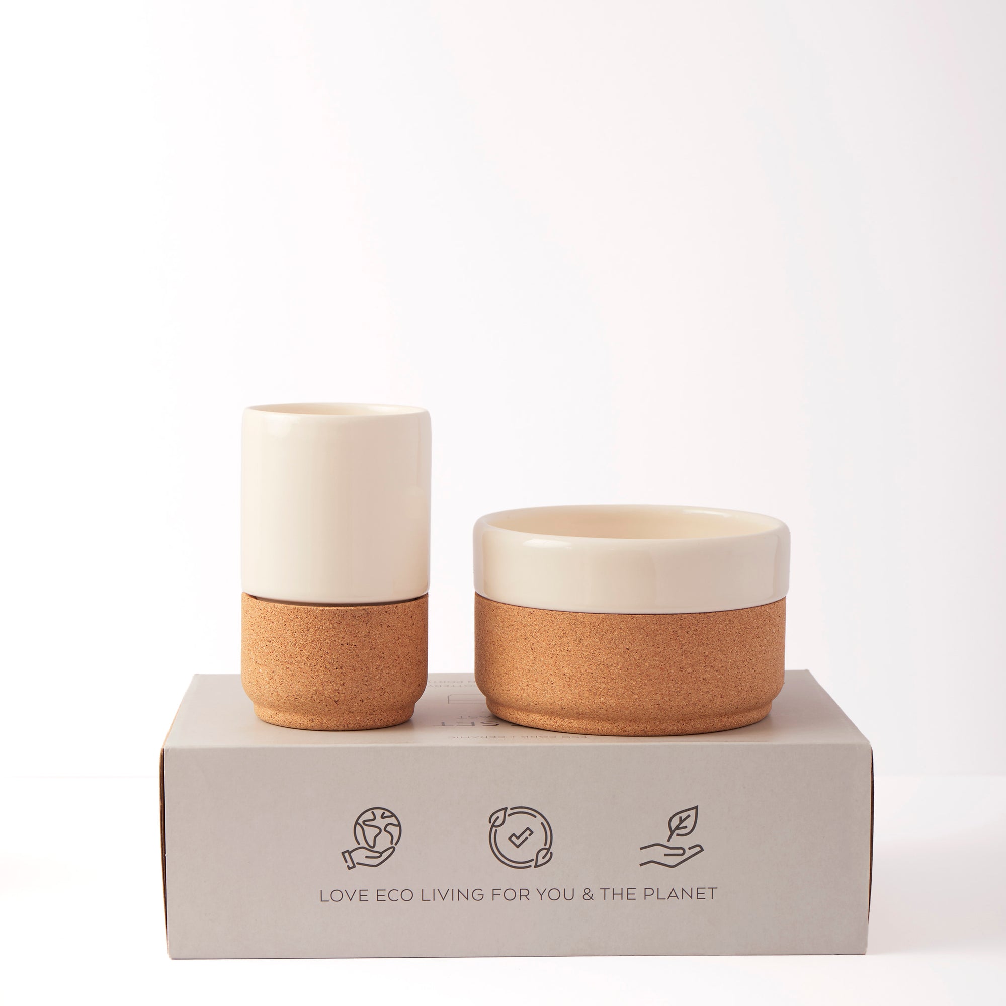 Ceramic Gift Set | Mug and Bowl in Cream