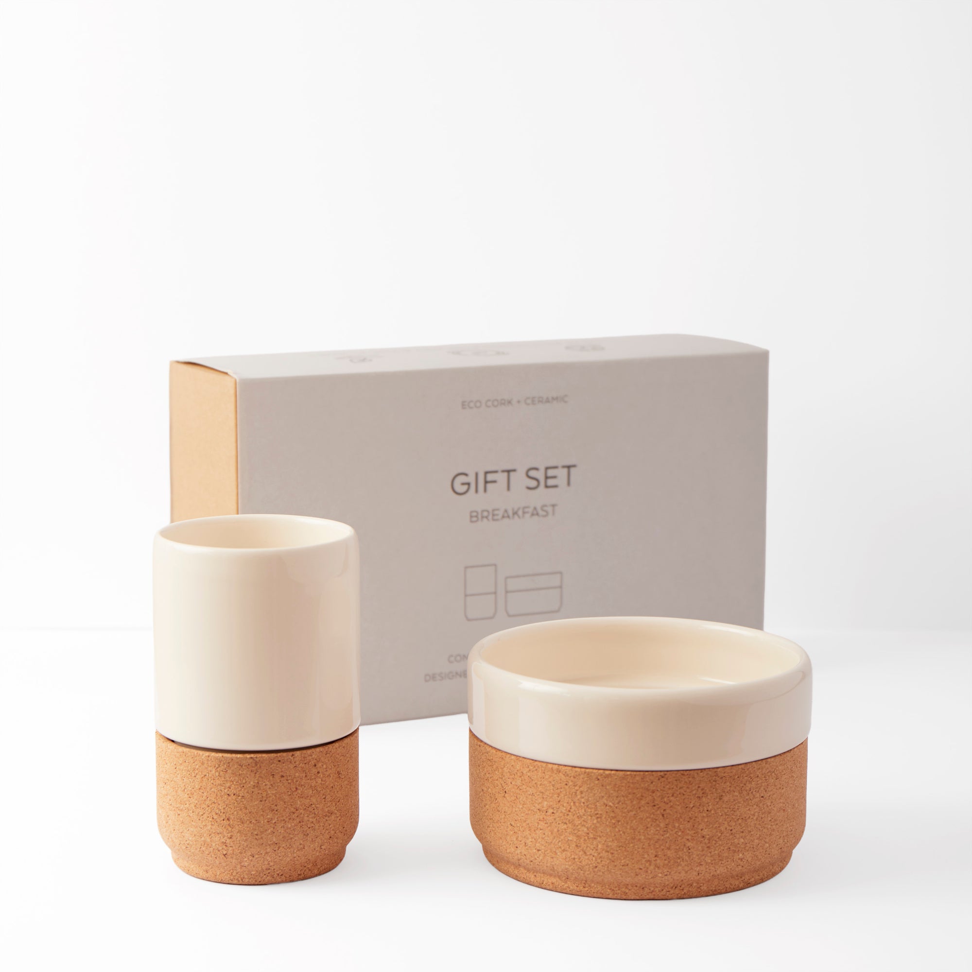 Ceramic Gift Set | Mug and Bowl in Cream