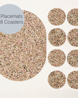 Beach Clean Placemats and Coasters | Oval S/8