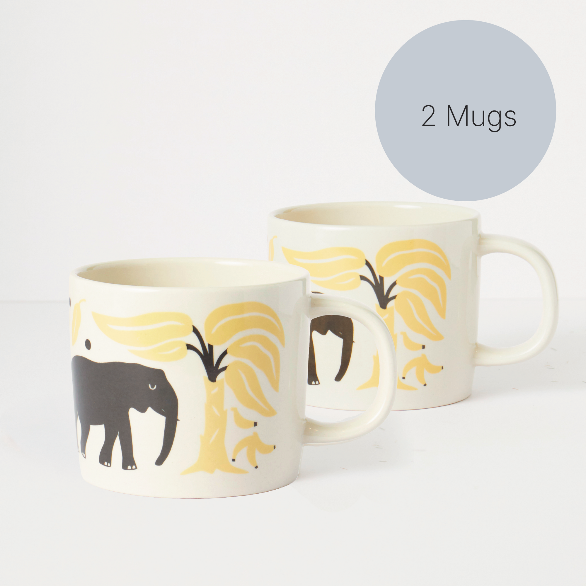 Set of Two Mugs | Elephants &amp; Bananas