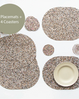 Beach Clean Oval Placemats and Coasters Bundle | Table S/4