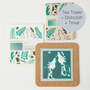 Cork and Tile Trivet, Tea Towel and Dishcloths | Giraffes